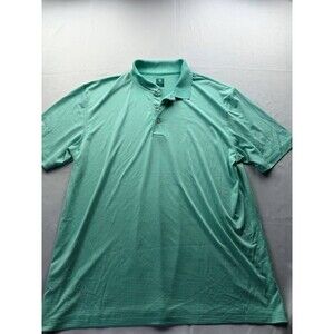 Pro Tour Polo Shirt Mens Size XL Green Striped‎ Golf Short Sleeve Lightweight